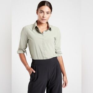 Athleta Women's River North Bodysuit Blouse Top Size L